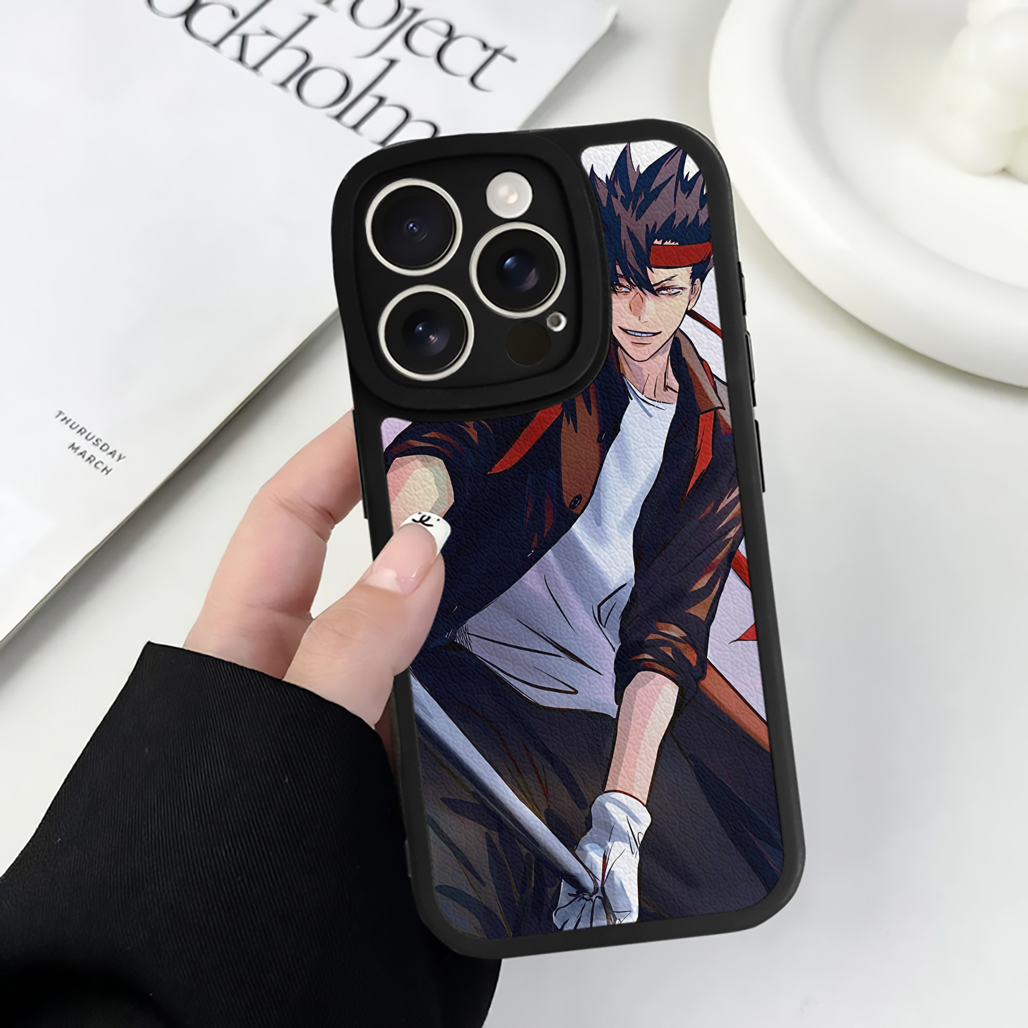（画像用） ハイキュー!! Haikyu!! 【iPhone 16シリーズ対応】シリコンスマホケース（レザー調） 材質：シリコン